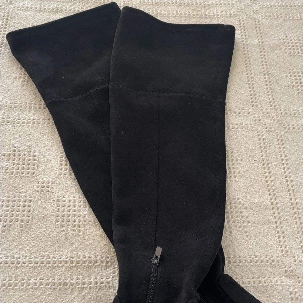 Sam Edelman Varona Black Suede Over the‎ Knee Block Heel Thigh High Boots Size 9